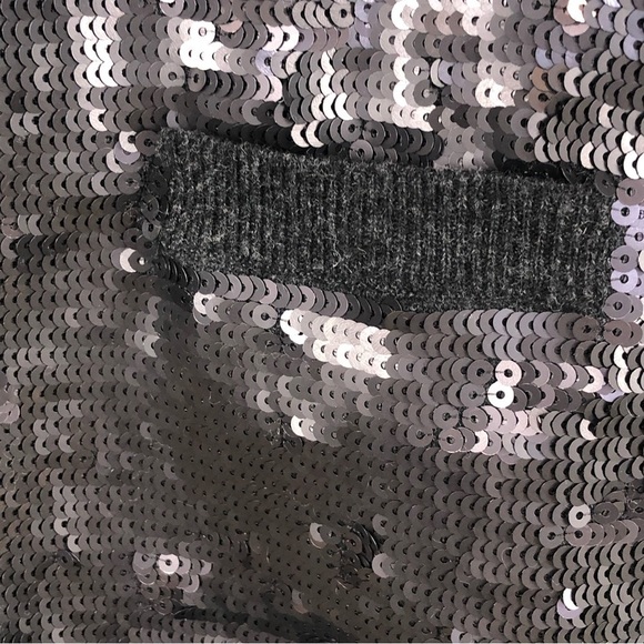 ANTHROPOLOGY Robbi&Nikki black/gray cashmere/wool sequins cardigan S - Picture 4 of 12